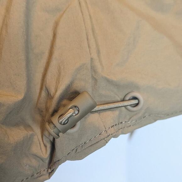 ZARA hooded puffer coat khaki green zip water repellent women's size XS - Picture 8 of 12